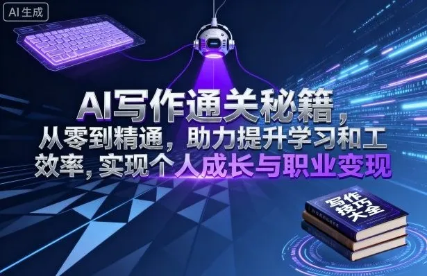 AI提示词写作全能课:从0精通AI创作变现与自动化工作流