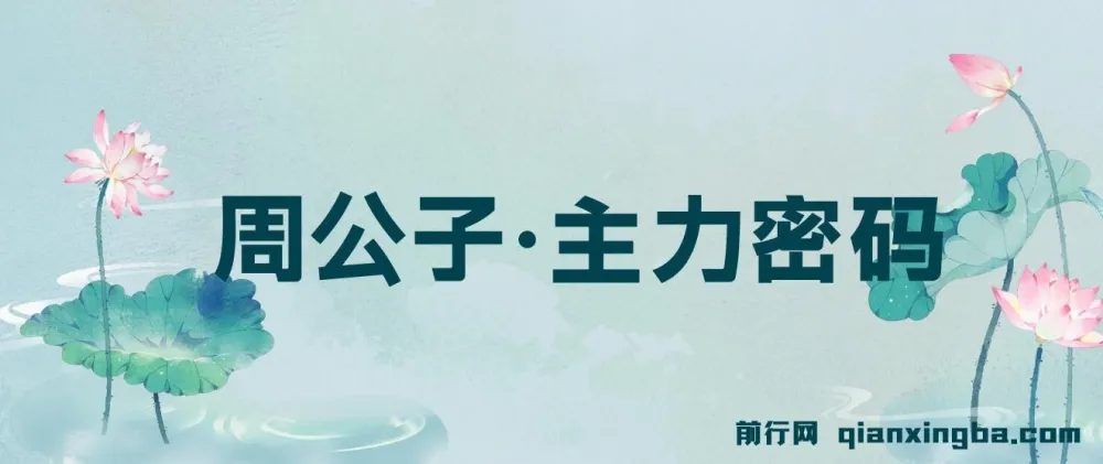 周公子主力密码股票课程(2025年6 - 月更新)