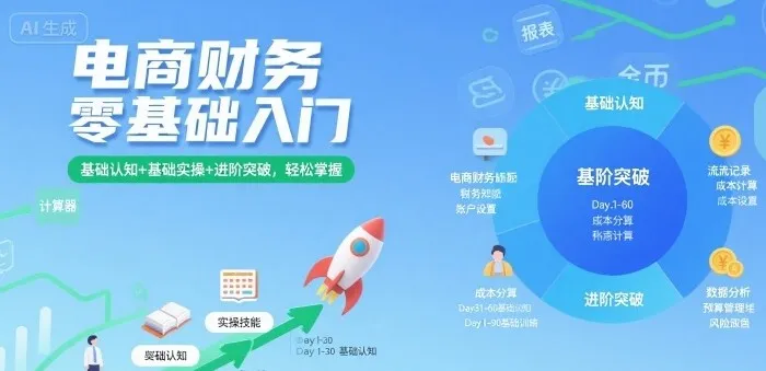 电商财务零基础入门课程:从基础到进阶,轻松掌握
