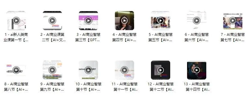 AI商业智慧课程:涵盖文案、PPT、图像与视频创作