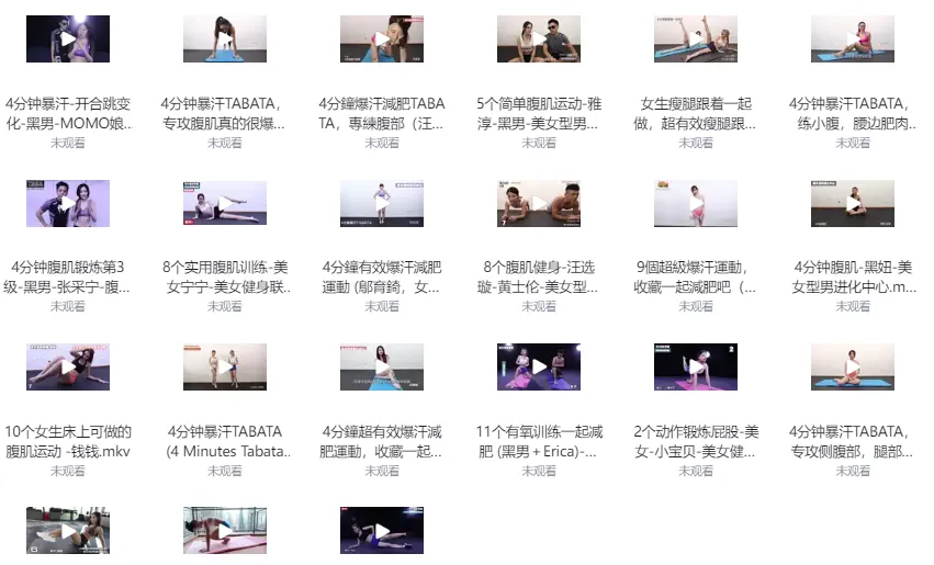 全身高效暴汗健身视频教程