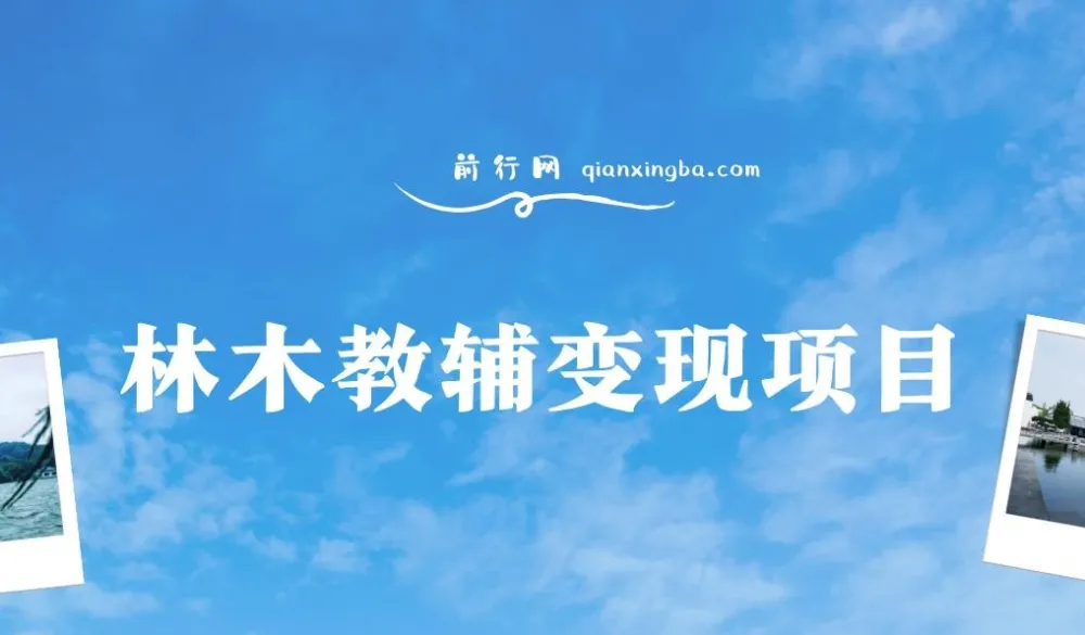 林木教辅变现项目：日收益3000+，教引流与变现，附资料资源