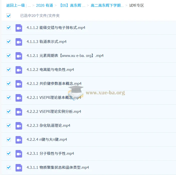 高东辉2026年高二下学期化学课程