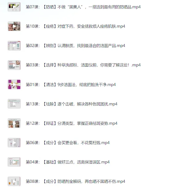 协和医学院皮肤博士美肤13讲