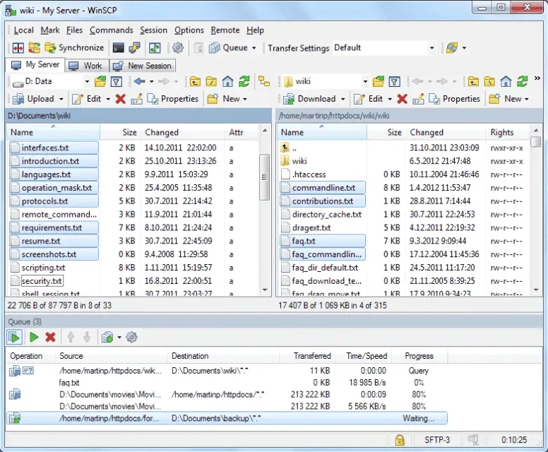 开源图形化 SFTP 与 SCP 文件客户端 WinSCP