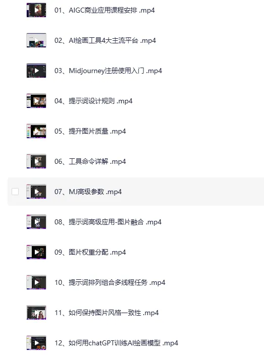 《Midjourney AI绘画大师班:从入门到精通课程》