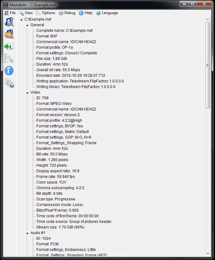 视频媒体信息检测工具 MediaInfo