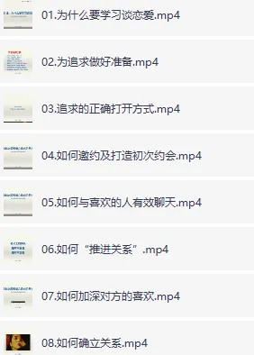 李越恋爱课堂《追求的艺术》：从初识到确立关系教程