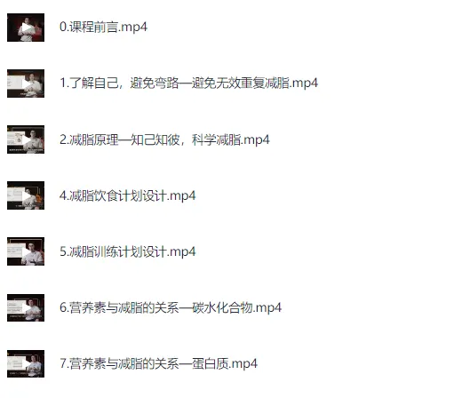 做自己的减脂营养师视频课程