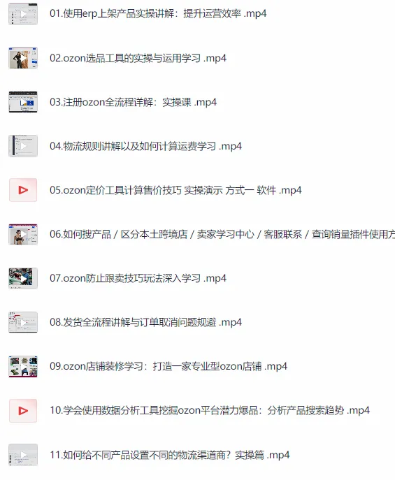 Ozon跨境电商系列学习课
