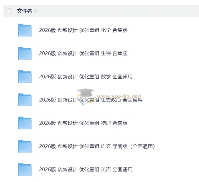 2026高考一轮创新设计优化重组检测资料（缺史地）