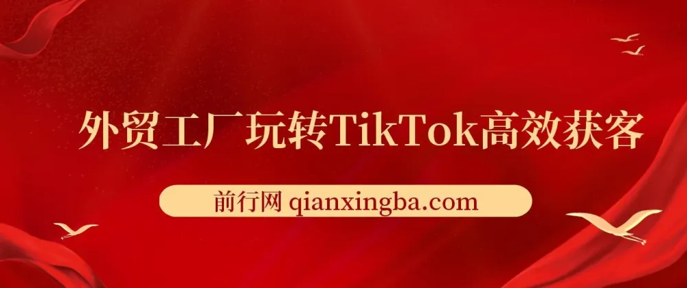 外贸工厂TikTok高效获客课程：引流、定位与爆款打造