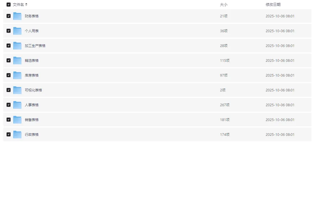 销售财务库存Excel表格模板合集