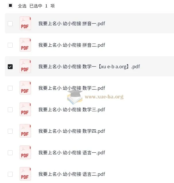 我要上名小幼小衔接资料