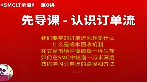 熊猫交易学社黄金VIP系统课:SMC订单流