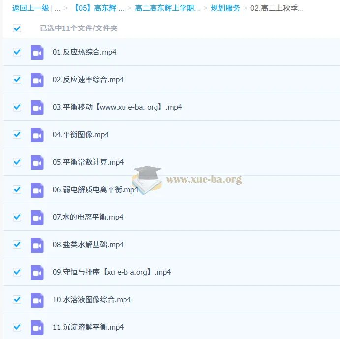 高东辉2026年高中高二化学上学期课程