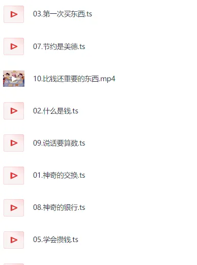 财商启蒙课:10集儿童财商入门课程