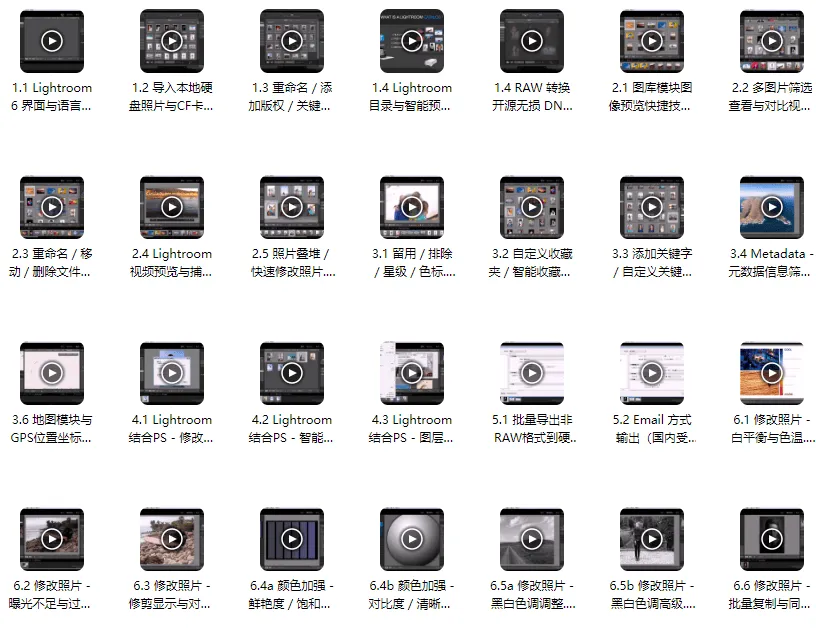 Lightroom CC零基础到精通视频教程(含素材课件)