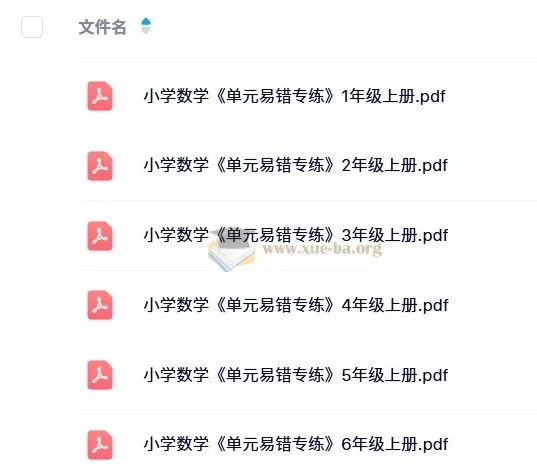 小学数学1-6年级上册《单元易错专练》