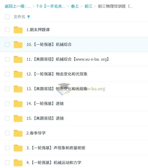 2025余沛洲初三物理中考一轮强基培训班（春上·全国版·A+）