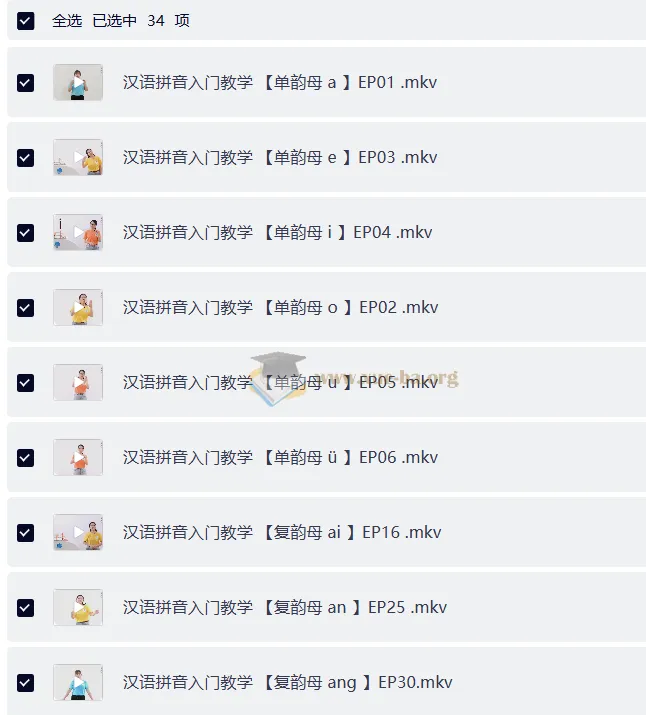 汉语拼音入门教学课程