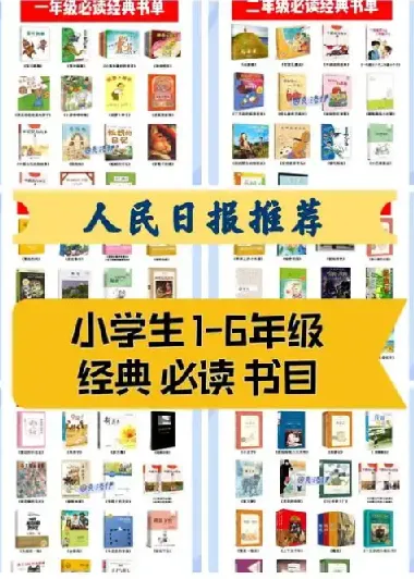 人民日报整理：1-9年级149本必读经典书目（附高清PDF）