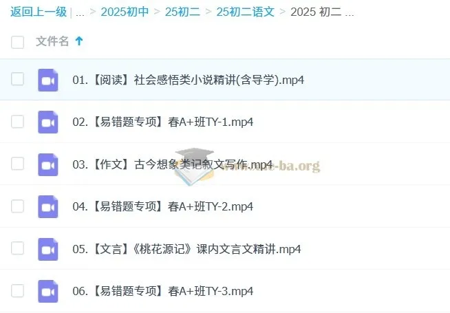 2025初二语文张笑春上A+课程