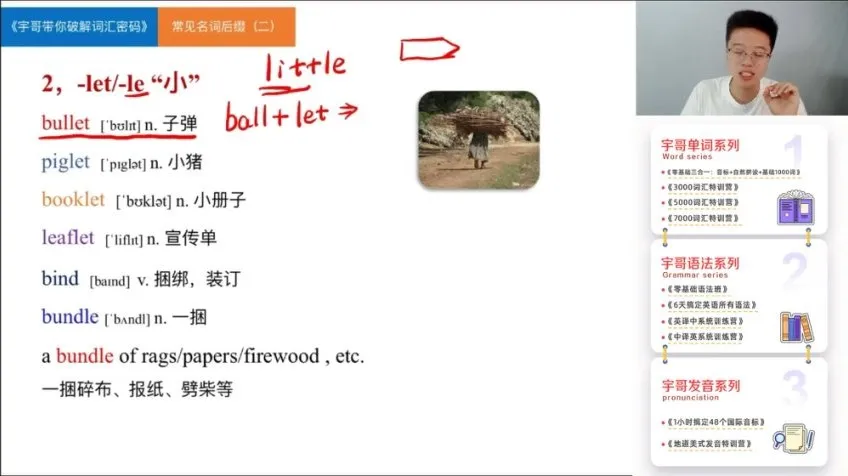 韩宇3000-5000词汇速记课：108节词根词缀通关课程