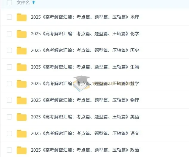 菁优高考2025版《高考解密汇编：考点篇、题型篇、压轴篇》（全科）