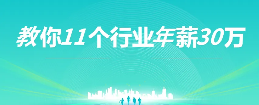 上市公司老板：教你11个行业年薪30万攻略