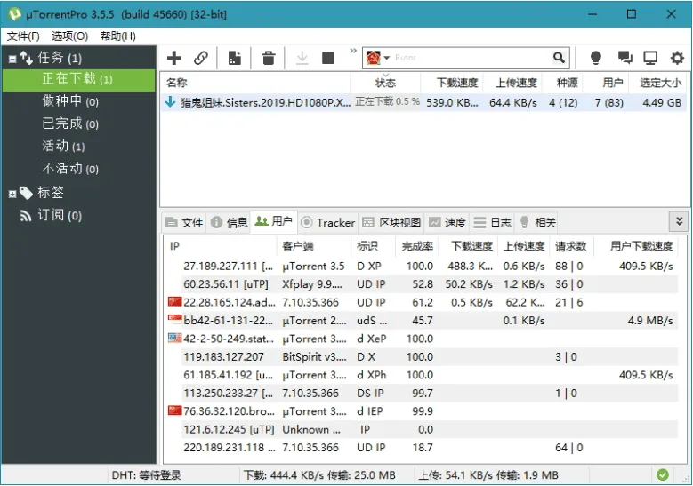 uTorrent PRO：轻量级BT下载客户端