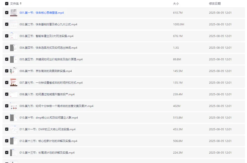 2025京东快车推广运营宝典：全流程实战课程