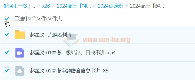 赵星义2024高三高考物理点睛班