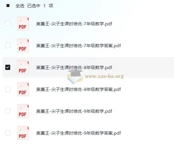 奥赛王《尖子生课时培优（7 - 9年级数学）》