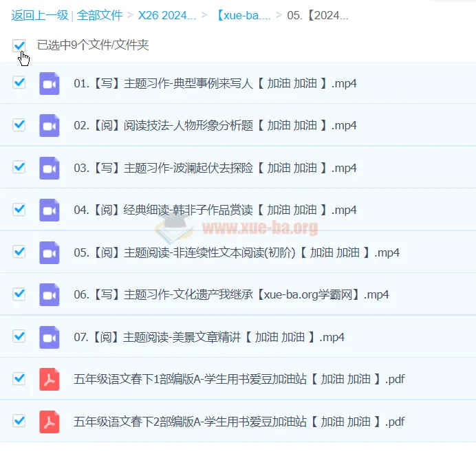 2024春下五年级语文A+班（张琪）