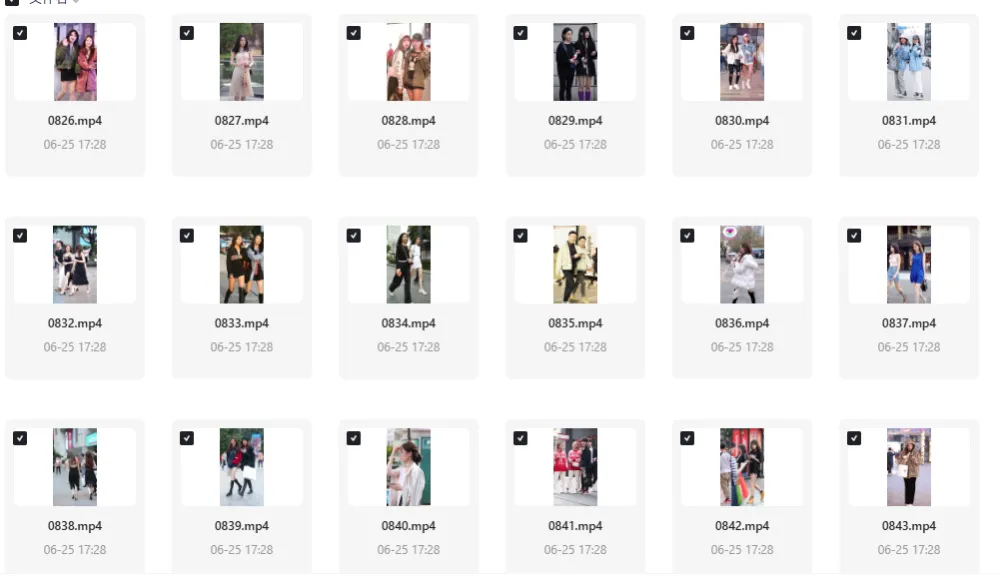 美女街头随拍视频素材集合