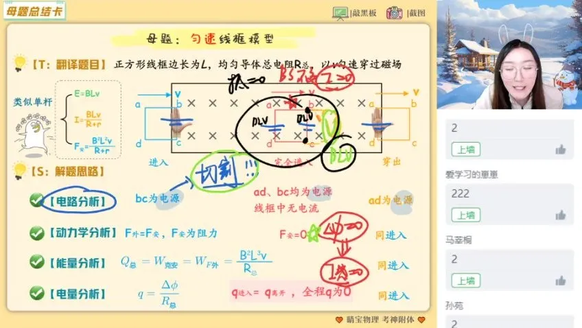 2024高二物理提升班:宋雨晴主讲电磁感应/机械波专题精讲