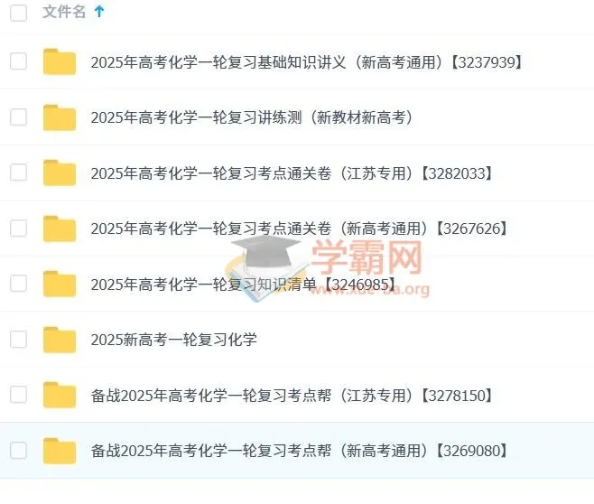 2025新高考一轮复习高考化学资料合集(人教版)