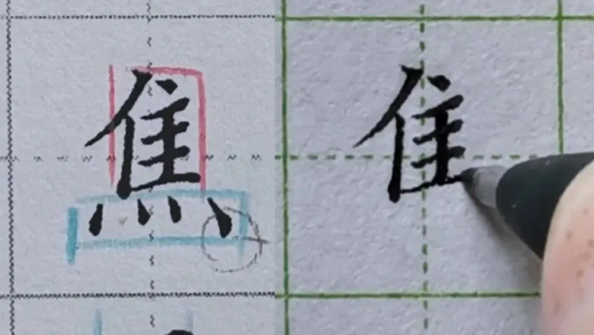 硬笔楷书偏旁部首规律精讲(中级135集教程)