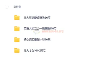 北大英语娘娘：语法+核心词汇暴涨计划+英语大招+16000词汇课程