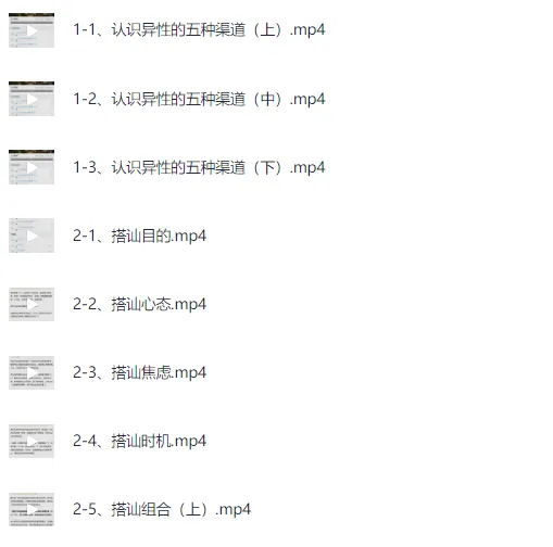 MPUA魔卡《认识异性》情感课程
