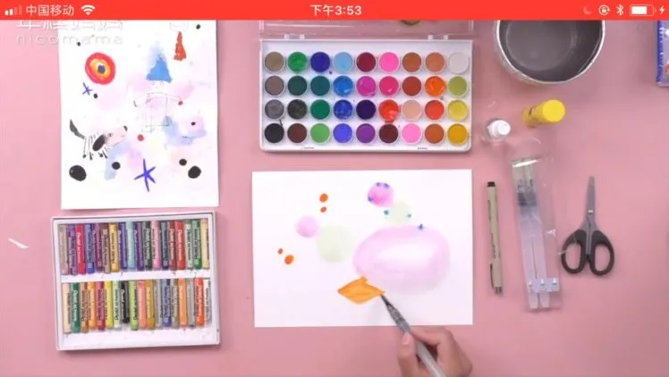 亲子绘画50课+零基础水彩16课:家庭艺术启蒙从入门到创作课程