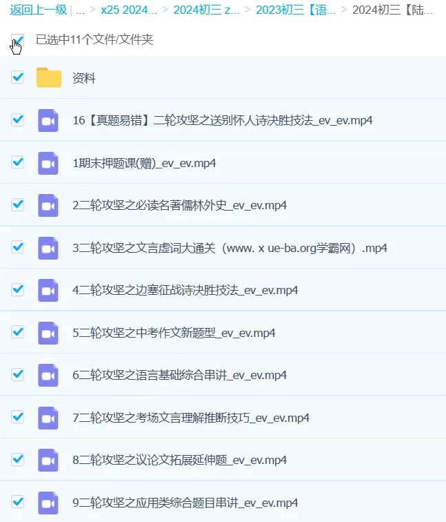 陆杰峰 2024 初三中考语文 A+班春季(春上)课程