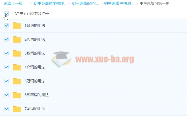 初中英语中考五步全总复习课程