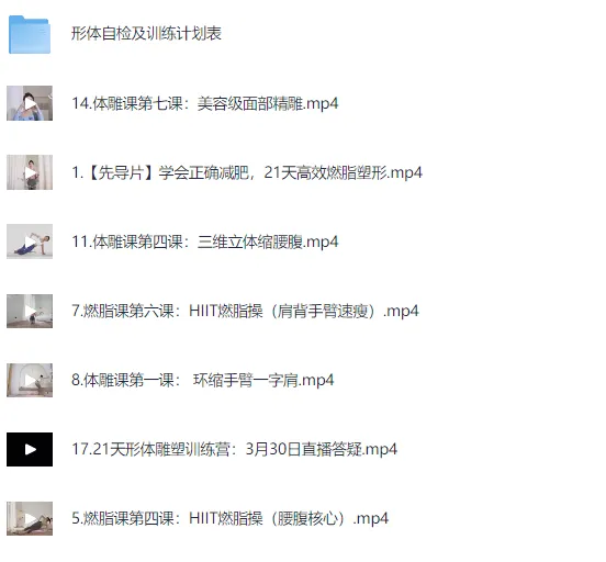 Rosie的私教课:21天减脂塑形训练营