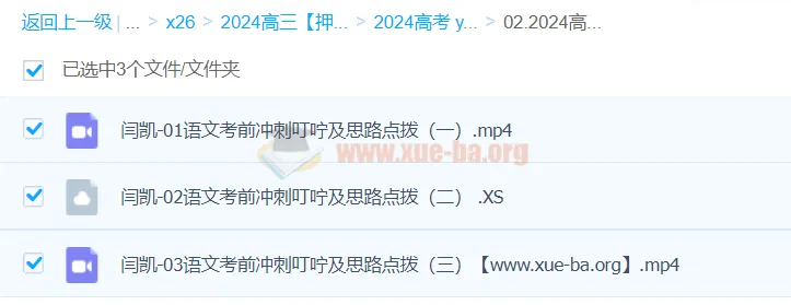 闫凯2024高三高考语文押题冲刺班