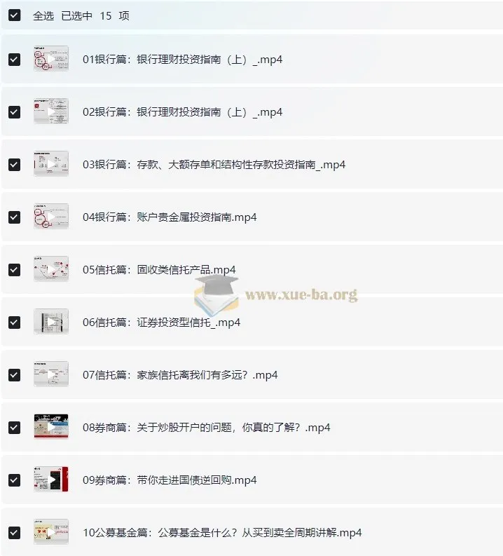 金融小白财富管理课：银行、信托、公募等多品类投资全解析