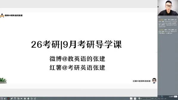 张建2026年考研英语英一英二课程