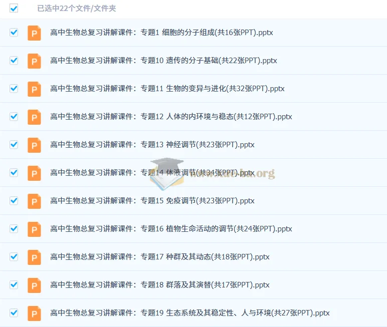 【高考二轮】通用版高中生物学专题复习课件