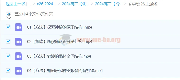 2024冷士强高二化学下学期春季班